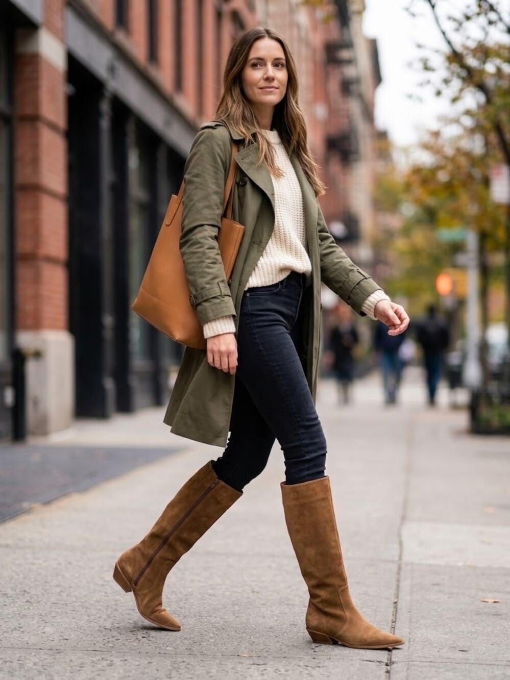 Gianni Bini Dejon Tan Suede Knee High Boots - Women's 9M